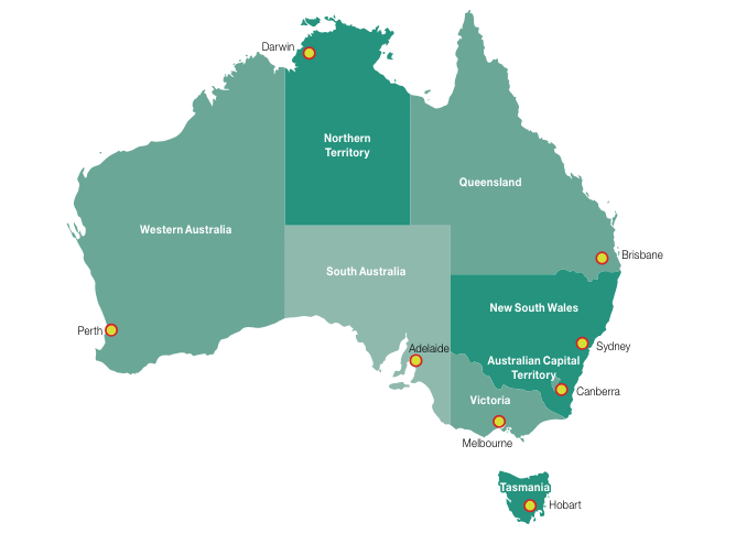 Australia’s states and territories